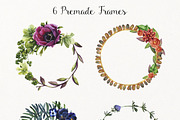 Watercolor Feathers & Leaves, a Decorative Illustration by pixelbuddha.net (Thumbnail 4 of 5)