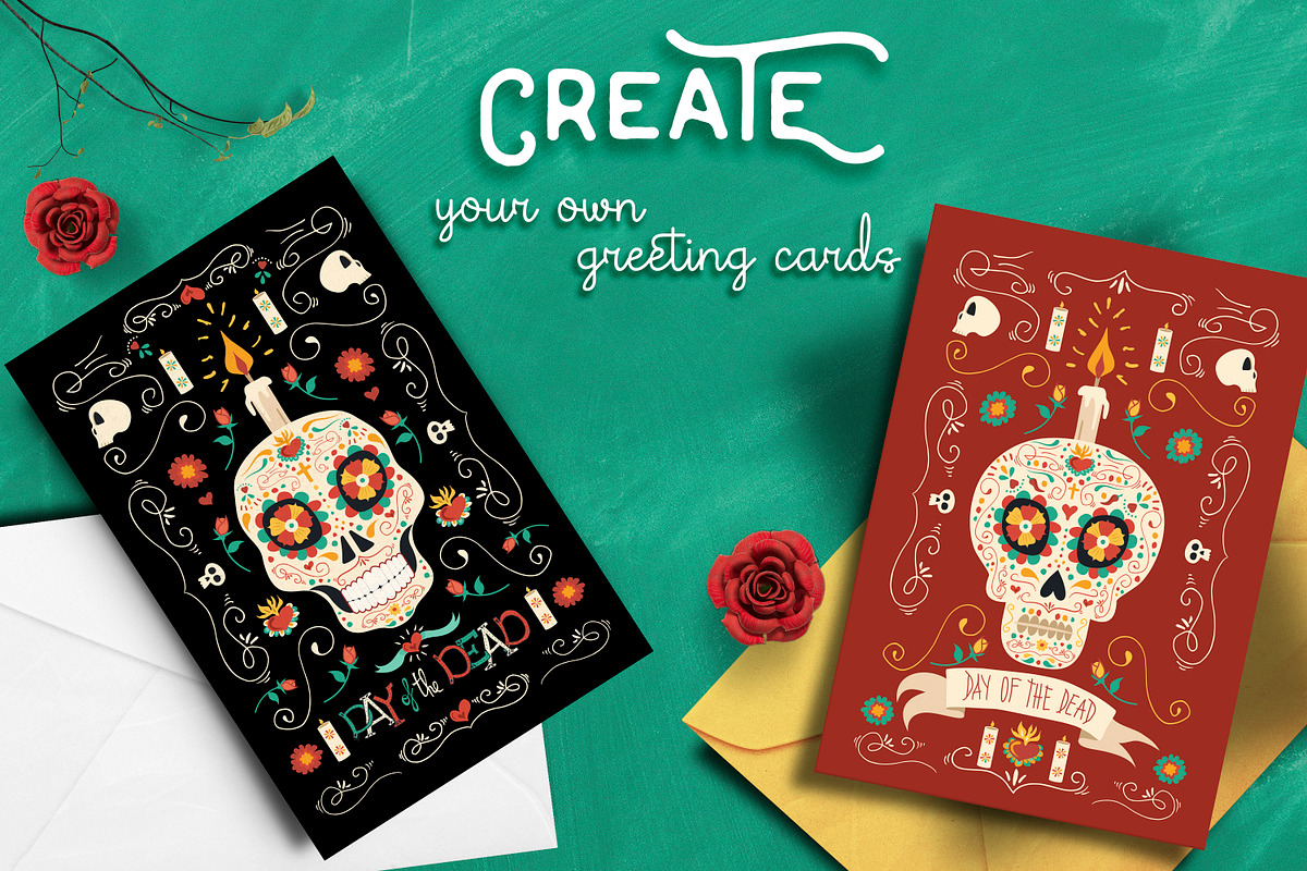 Hand Drawn Day of the Dead Set, a Graphic by Cienpies Design (Photo 2 of 7)
