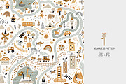 Children's World Map Play Mat, a Pattern Graphic by AllNikArt (Thumbnail 2 of 6)