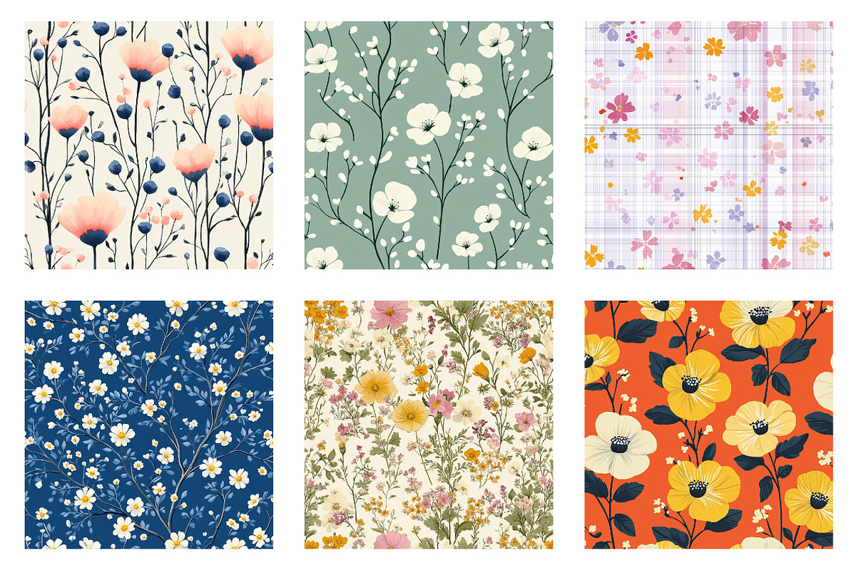 Floral Garden - Patterns & Posters, an Illustration by Dream Creation (Photo 4 of 7)