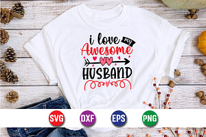 I Love My Awesome Husband SVG