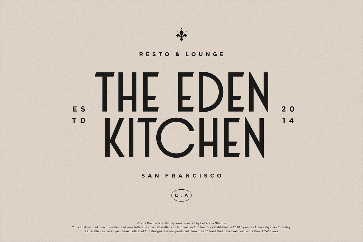 Grand Casino Display Sans, a Sans Serif Font by Letteralle Studios (Photo 13 of 14)