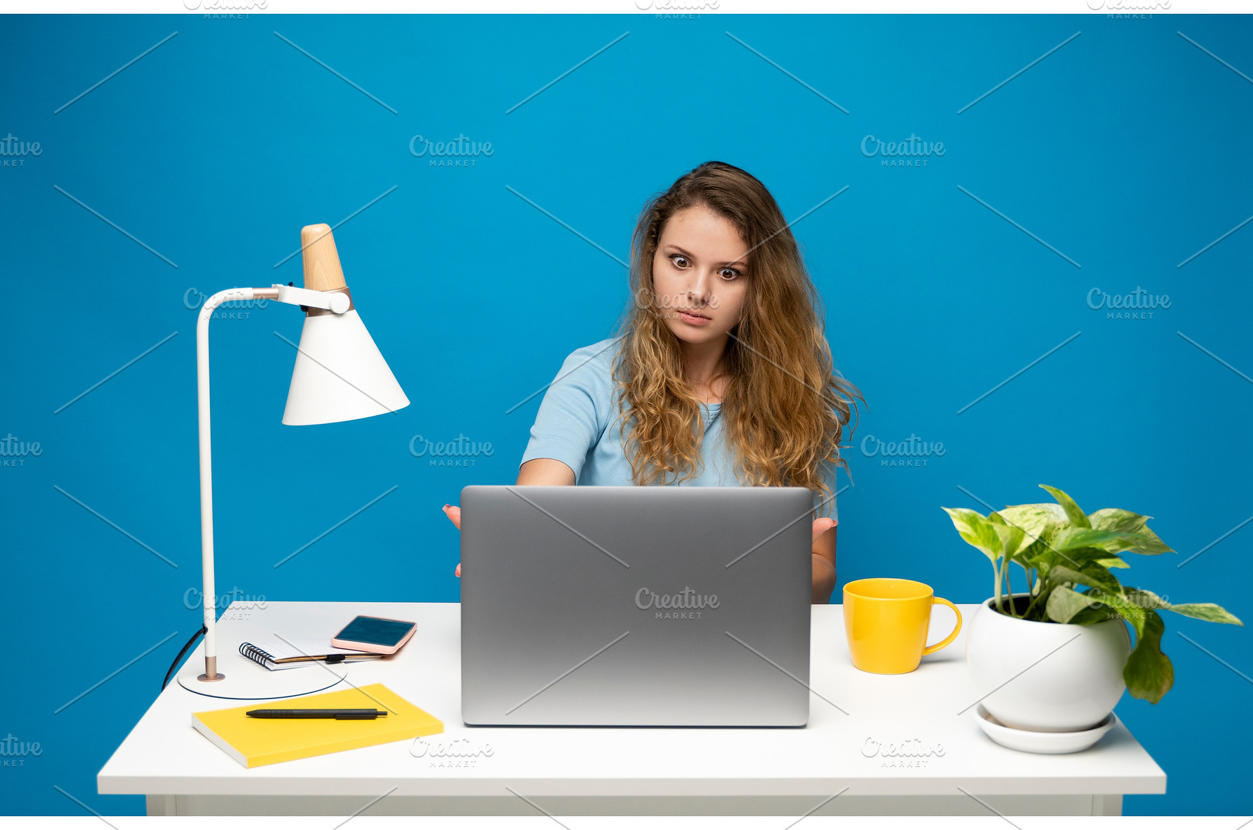 Shocked business woman or student, a Person Photo by volodymyrshtun13795