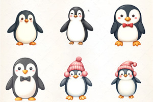 Cute Penguin Sublimation Clipart, an Illustration by CrexoraLab