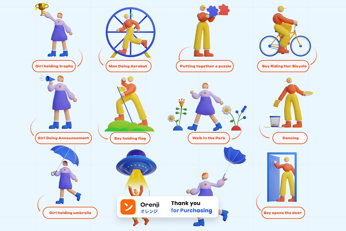 3D Empty State Character, a Characters & Person 3D Model by orenjidesign (Photo 8 of 8)