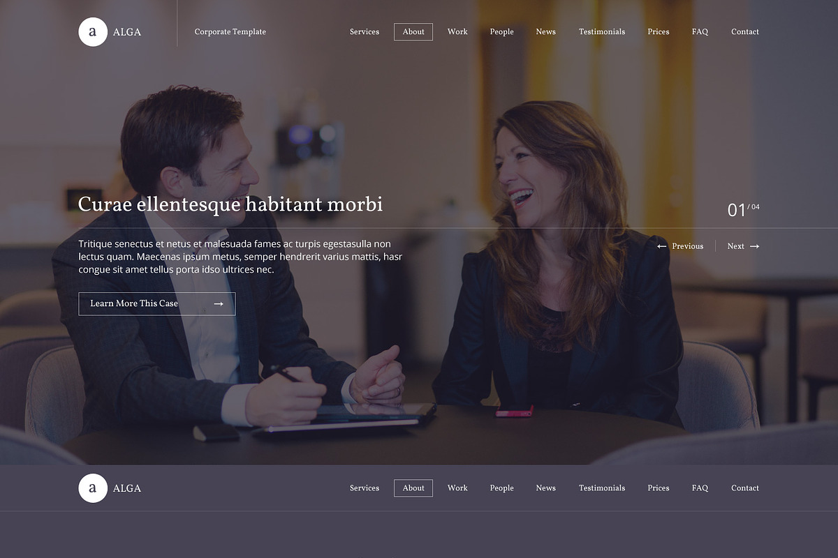 Alga-One Page PSD Template, an UI Kit Template by flr.24 (Photo 2 of 5)