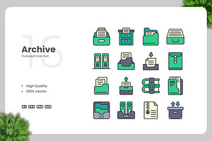 Archive Colored Icons, an Icon by Upnowgraphic