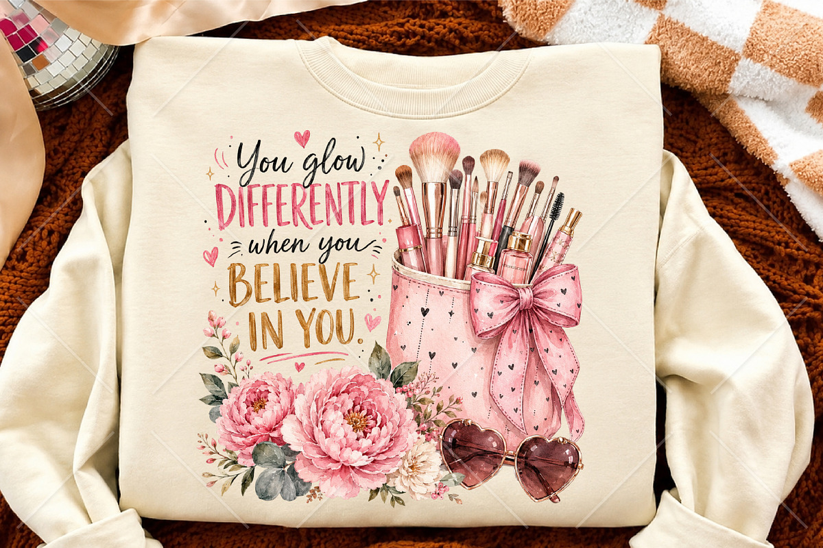 You Glow Differently PNG, Makeup Bag, a Seasonal Illustration by Canvas Craft (Photo 4 of 6)