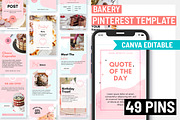 Bakery Pinterest Canva Posts Temp, a Print Template by Snapybiz (Thumbnail 4 of 10)