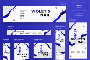 Banners Pack Violets Nail Studio