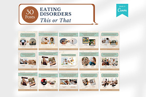 200 Eating Disorders Canva Templates