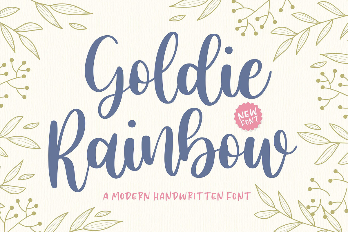 Goldie Rainbow - Handwritten Font, a Script Font by Balpirick Studio (Photo 1 of 7)