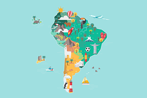 South America tourist map