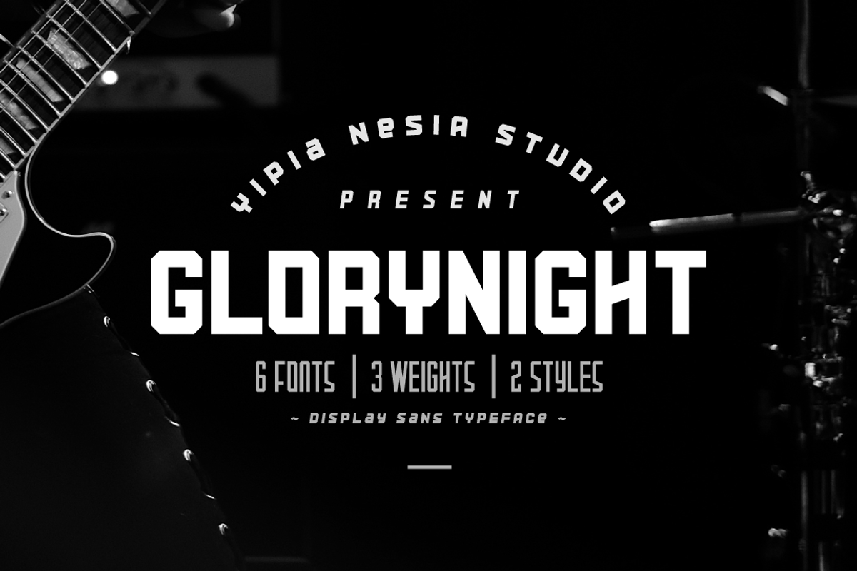 Glorynight Family - 6 fonts