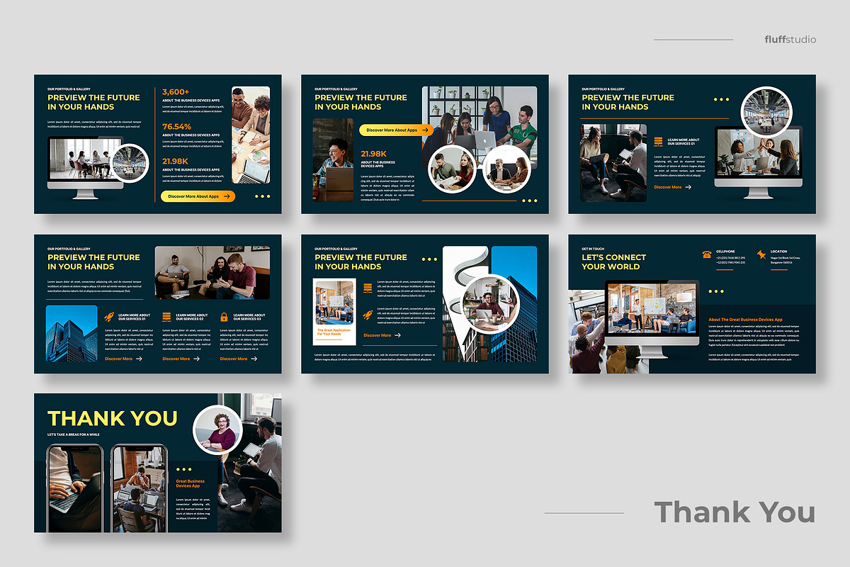 Mobile App Powerpoint Template, a Presentation Template by fluffstudio (Photo 4 of 4)