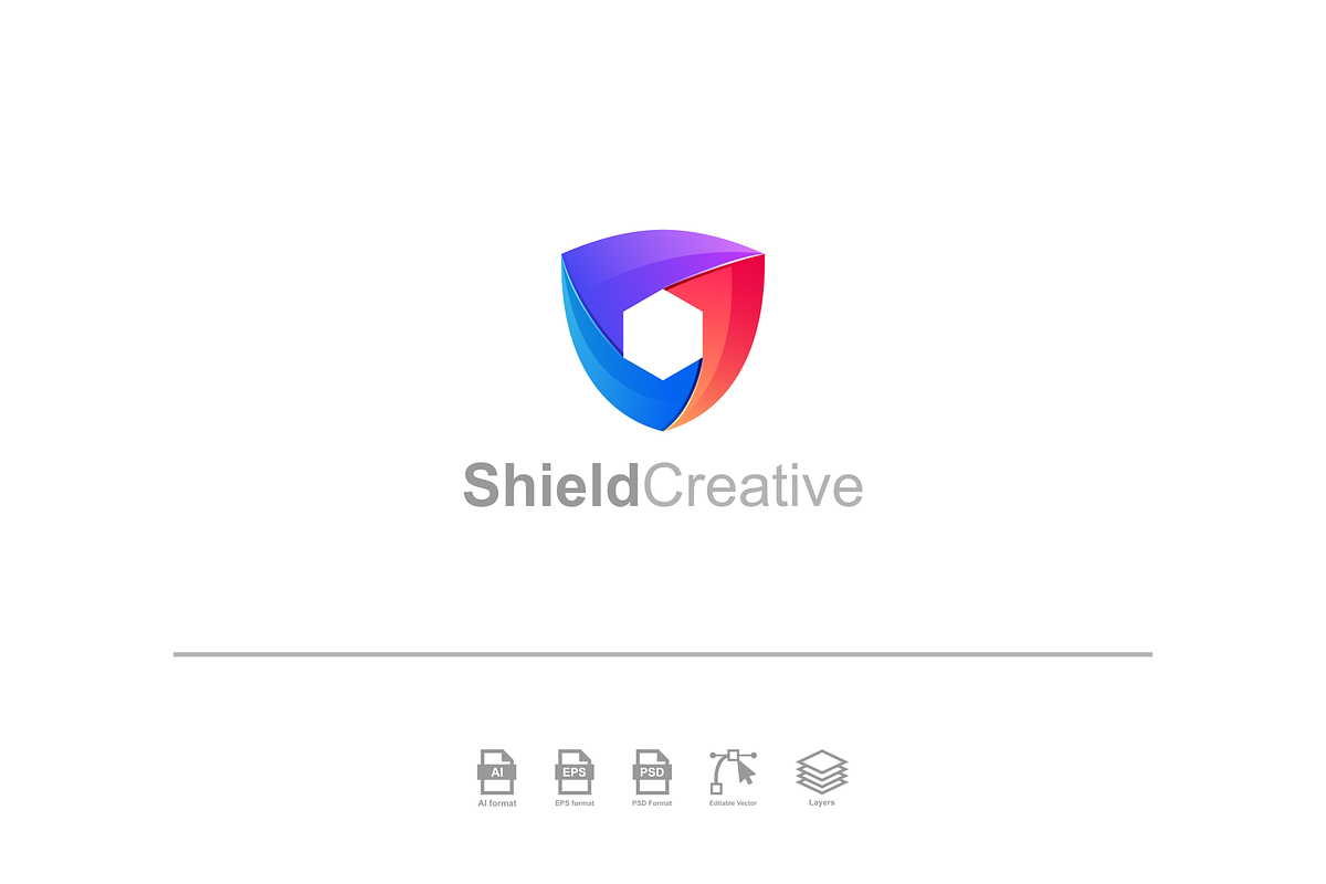 Shield logo colorful vector, a Branding & Logo Template by Balakosa.std