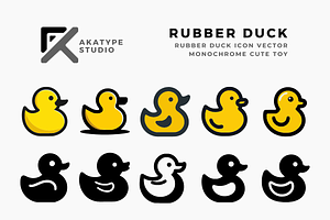 Rubber Duck Icon Vector, an Icon by Akatype Studio