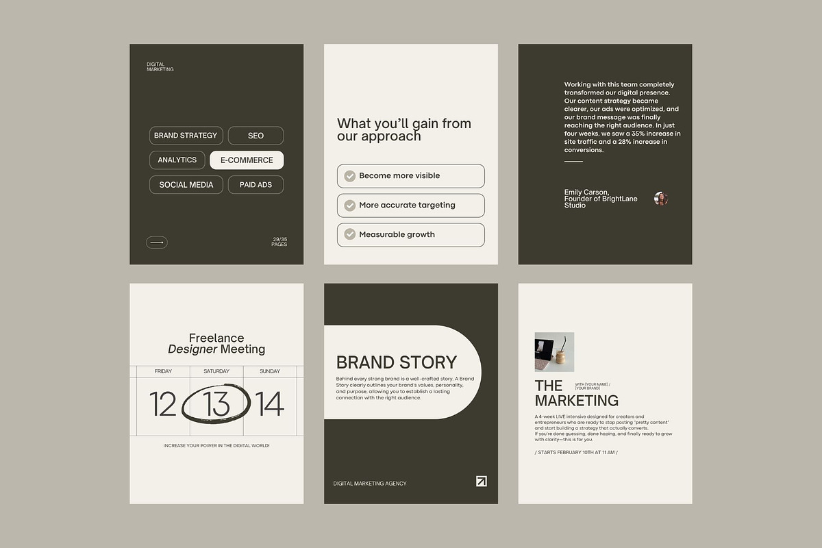 Digital Marketing Instagram Template, a Social Media Template by Mia Branding Studio (Photo 2 of 6)