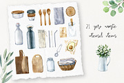 Zero Waste Kitchen Set, a Decorative Illustration by Natalia Fedorova (Thumbnail 2 of 10)