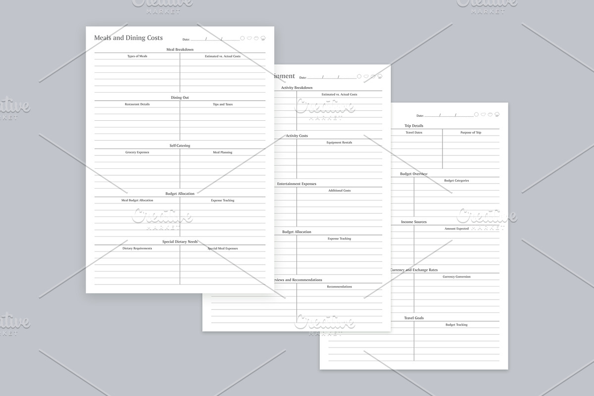 Budget Planner Pages Set V-08, a Stationery Template by shahsoft (Photo 2 of 3)