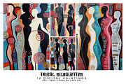 Tribal Silhouettes Paintings, a Person Illustration by Digital Art Creations (Thumbnail 2 of 5)