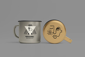 Enamel Mug Mockups, a Cups & Container Mockup by Se٧enStudio