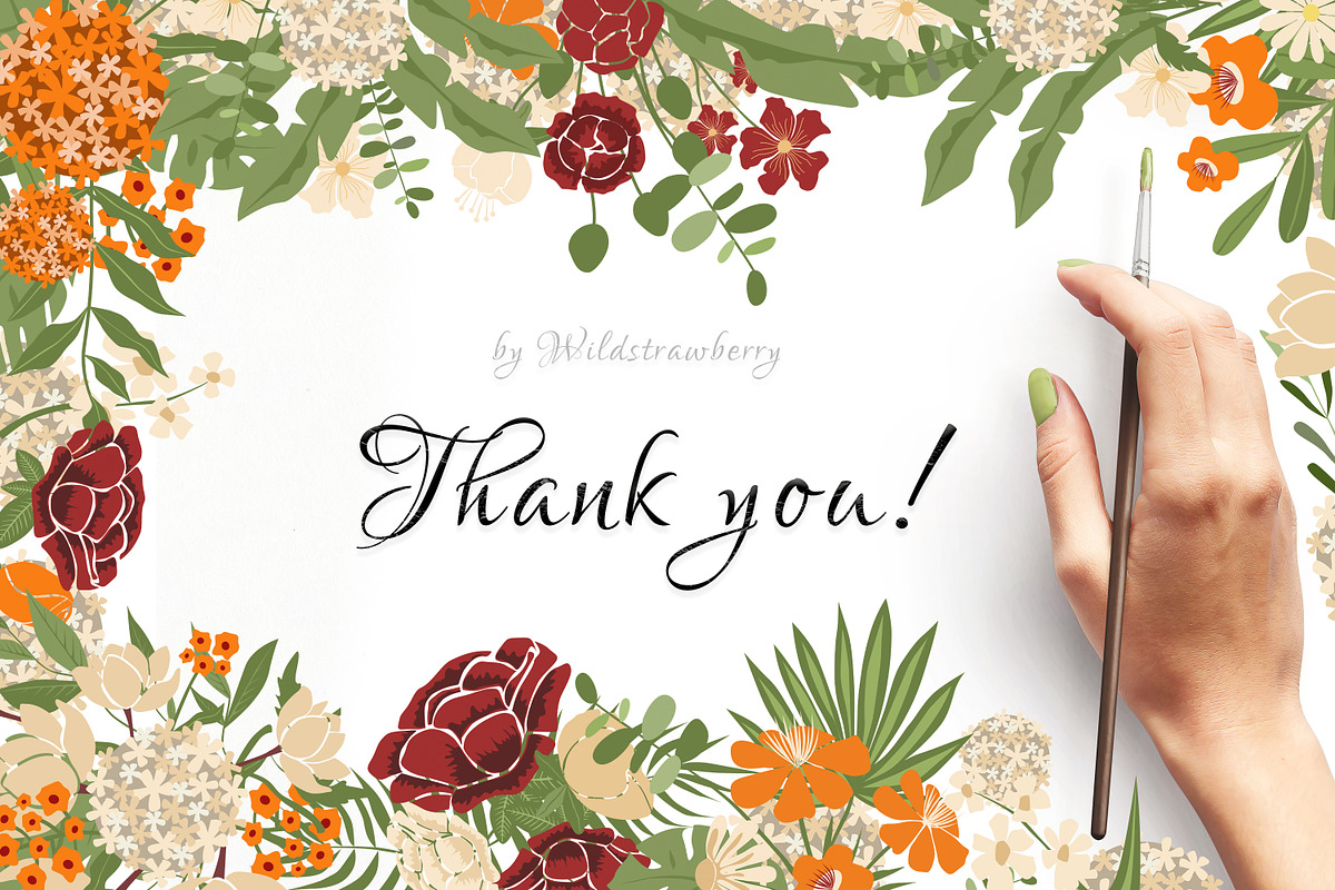 Poem of Flowers Design Set, a Decorative Illustration by WildStrawberry Magic (Photo 23 of 23)