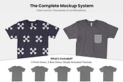 Bella Canvas 3021 Pocket Tee Mockups, a Shirt Mockup by Photific (Thumbnail 3 of 6)