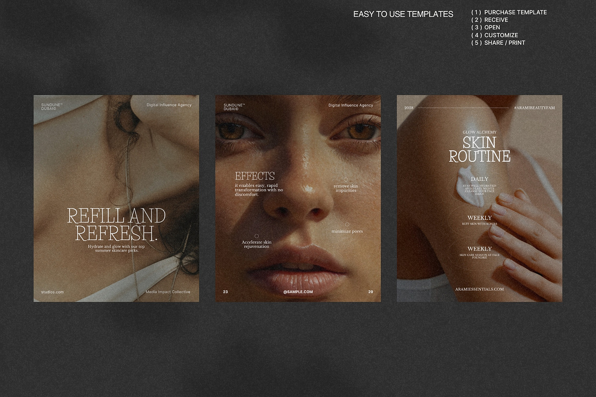 Luxury Skincare Canva Bundle Kit preview 3