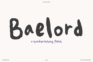 STH Baelord, a Handwritten Font by Sitintahitam