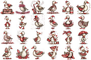 Mardi Gras Goose Clipart Bundle, an Illustration by designcity5 (Thumbnail 2 of 5)