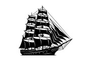 Vintage Sailing Ship SVG Bundle, an Illustration by Designs_River (Thumbnail 3 of 31)