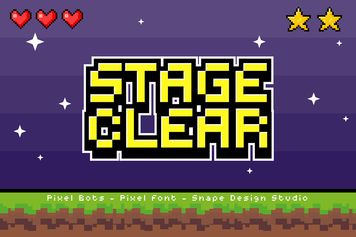 Pixel Bots - Pixel Font, a Font by Snape Design Studio (Photo 4 of 5)