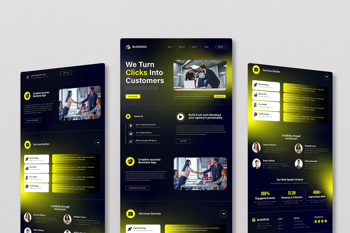 Marketing Agency Landing Page Design, a Landing Page Template by MightyDesign (Photo 1 of 9)