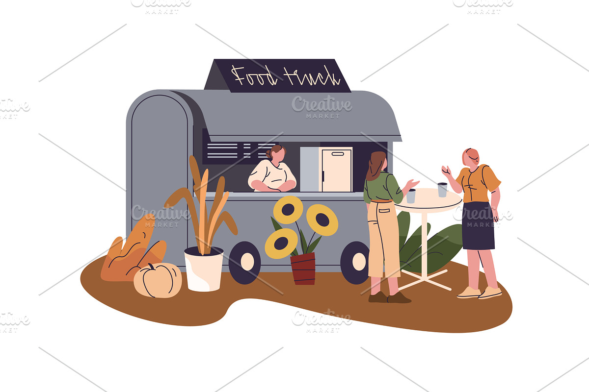 Autumn themed food truck or snack, a Food Illustration by Elegant Solution