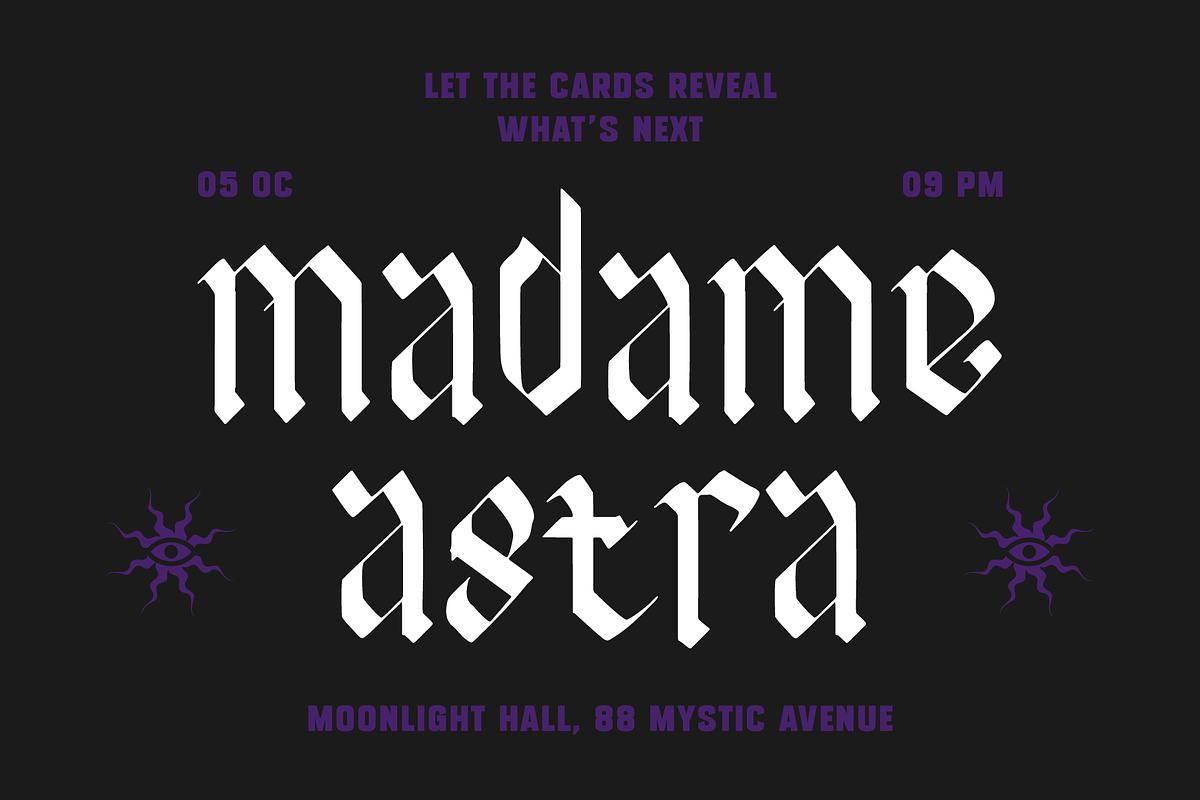 SFC Abyssal, a Blackletter Font by Skilline Supply Co. (Photo 3 of 5)