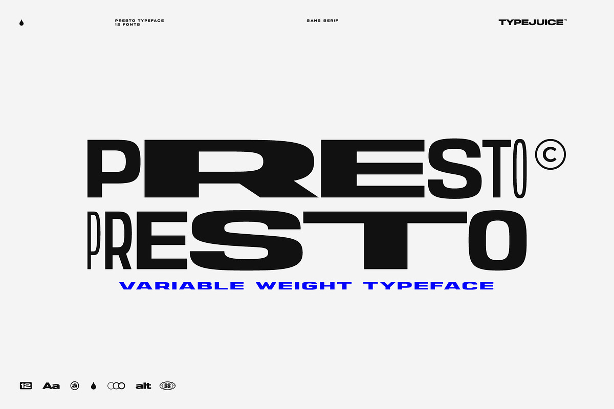 Presto, a Sans Serif Font by TypeJuice™ (Photo 1 of 9)