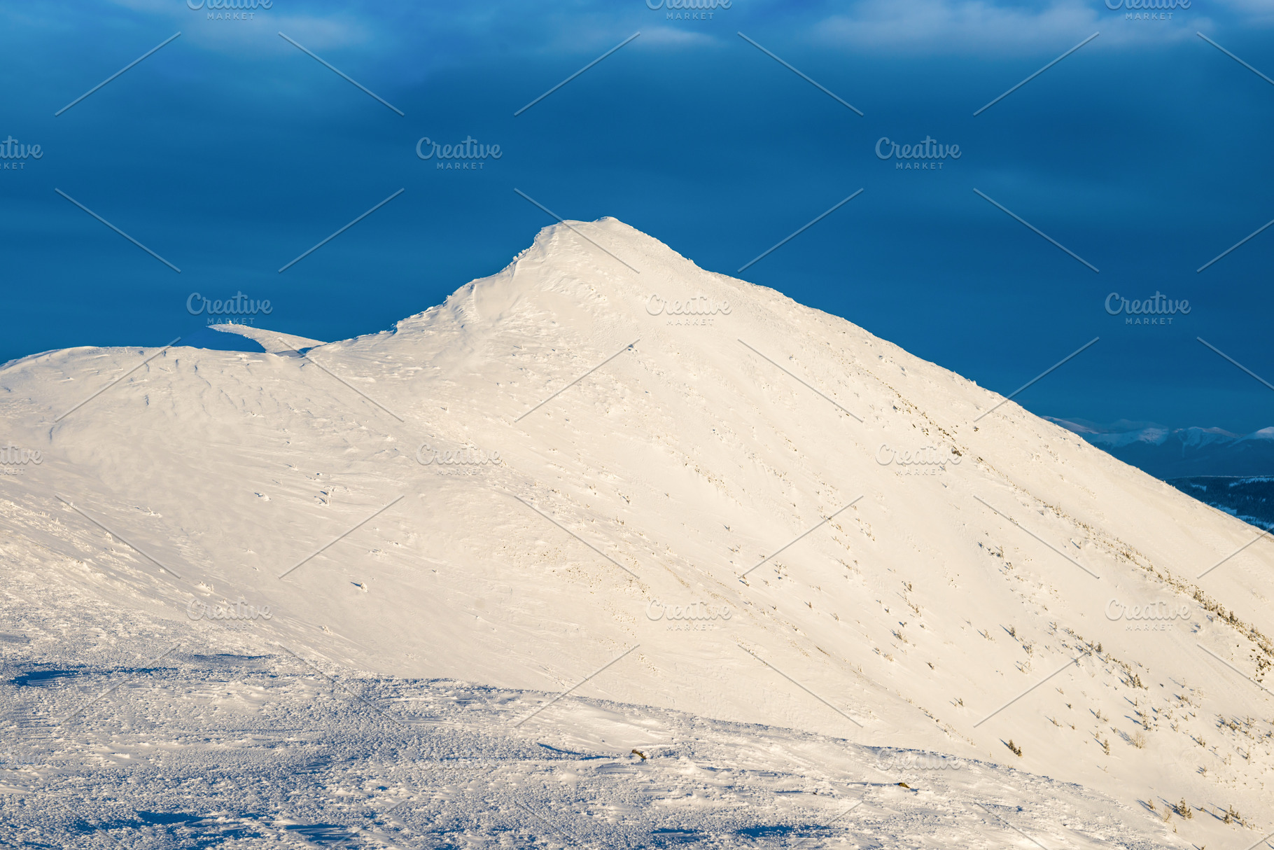 Mountain peak in snow, a Nature Photo by Vapi