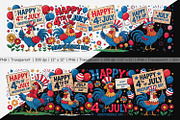 Happy 4th of July Rooster, a Graphic by Artnoy (Thumbnail 2 of 5)