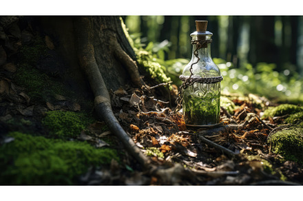 magic witch bottle ai generated, an Architecture Photo by pikepicture