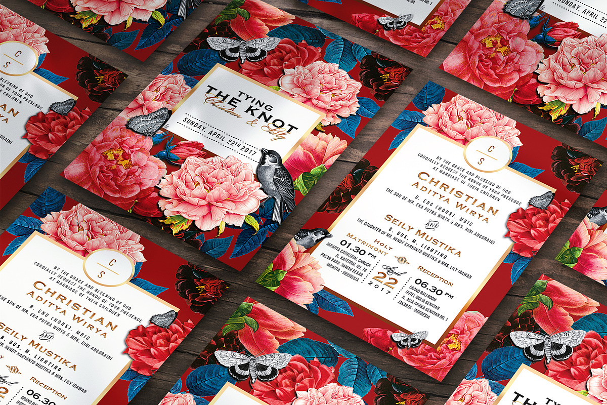 FLOWER WEDDING INVITATION, an Invitation Template by Totem Invitation House (Photo 5 of 6)