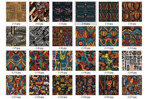 81 African Abstract Seamless Pattern