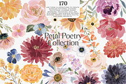 watercolor floral clipart set, a Decorative Illustration by Patishop Art (Thumbnail 1 of 10)