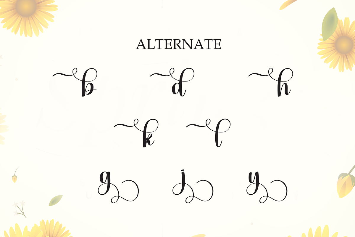 Hey Sunflower | Script Font, a Handwritten Font by Scratchones (Photo 8 of 9)