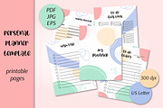 Personal Planner Printable Template, a Stationery Template by AnnaViolet_store (Thumbnail 2 of 14)
