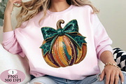 Glitter Fall Pumpkin PNG, an Illustration by Daily.Designs (Thumbnail 5 of 5)
