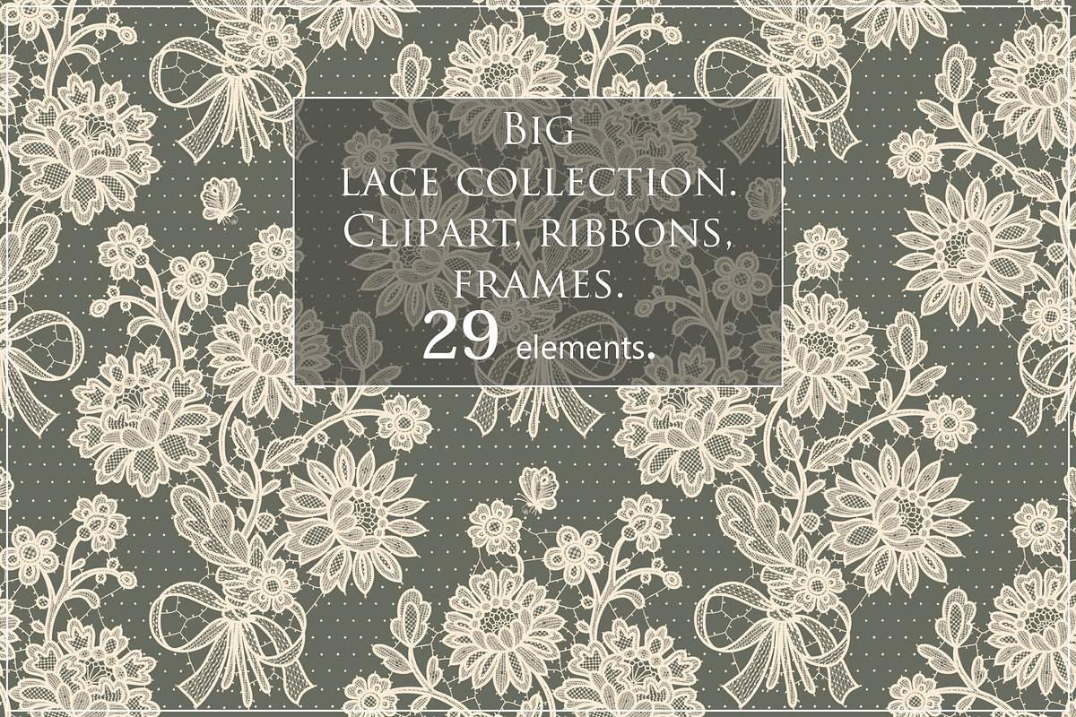 Big classic vintage lace collection., a Pattern Graphic by Ajuga (Photo 1 of 10)
