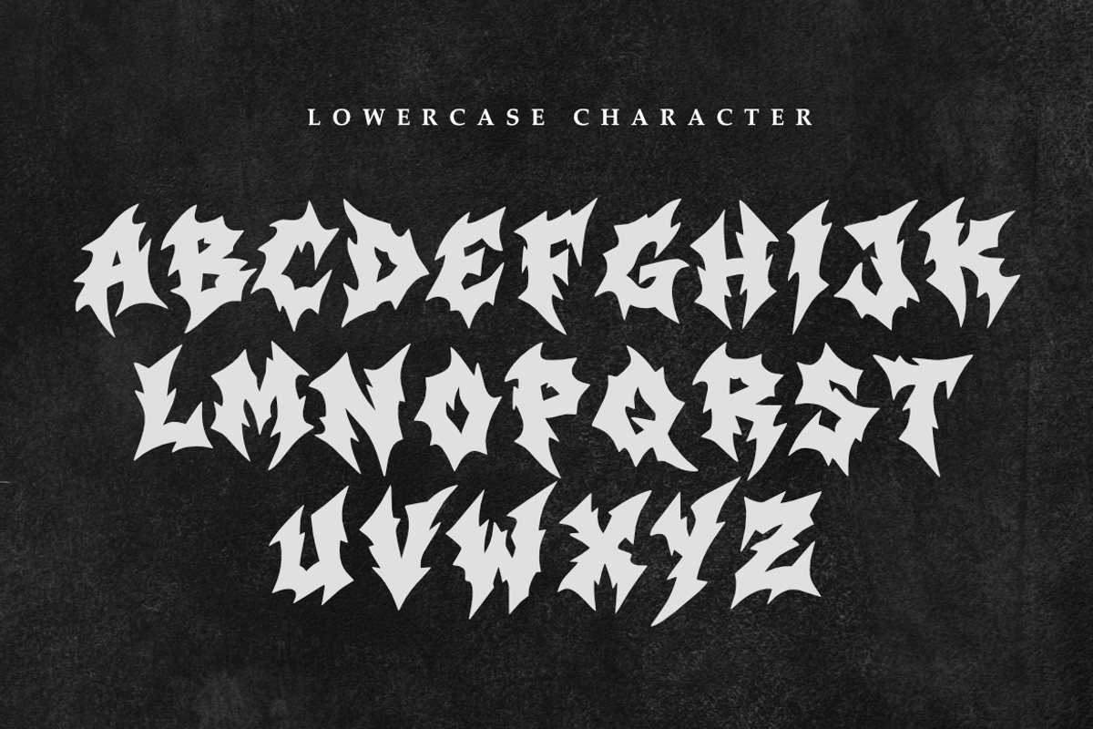 Sounder | Death Metal Font, a Symbol Font by Masyafi Studio (Photo 3 of 9)