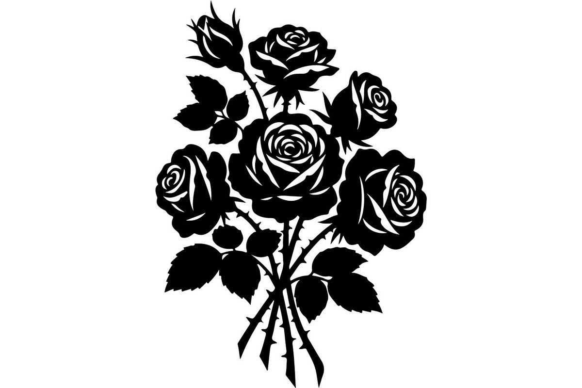 Wedding Flower Bouquet Silhouette, an Object Graphic by Creativeshirt (Photo 15 of 20)