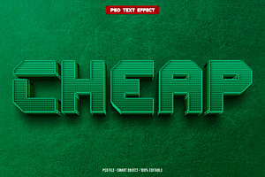 Cheap 3D editable text effect, a Layer Style Add-On by Hello Muh